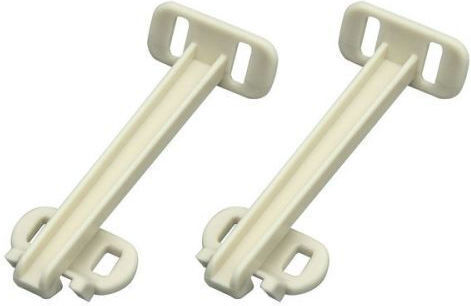 Olympia Cabinet & Drawer Lock with Screws, βιδωτό, βιδωτο made of Plastic in White Color 3.3x3.3cm 6pcs
