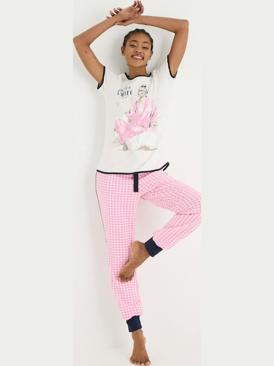 Set Pijamale Dama De Vară Roz