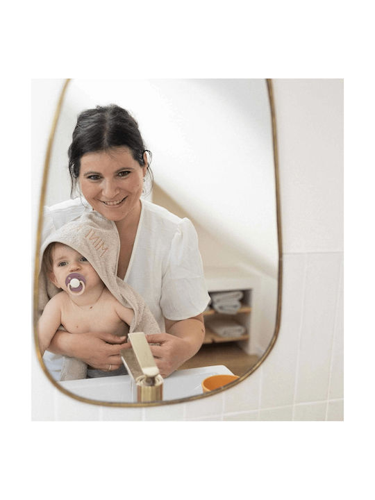 Trois Kilos Sept Baby Hooded Towel Beige 70x70cm