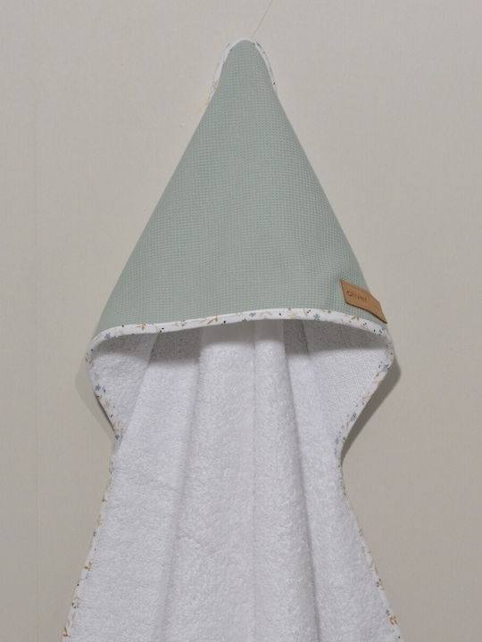Baby Oliver Βρεφική Κάπα-Μπουρνούζι με Κουκούλα 75x75εκ.