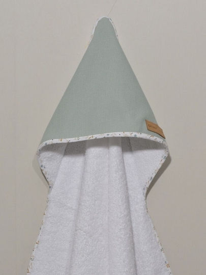 Baby Oliver Βρεφική Κάπα-Μπουρνούζι με Κουκούλα 75x75εκ.