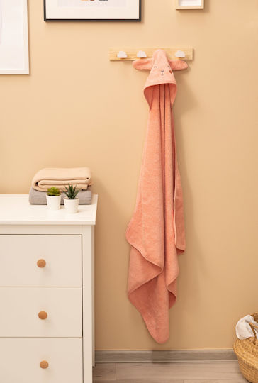 Sensillo Baby Hooded Towel Pink 90x90cm