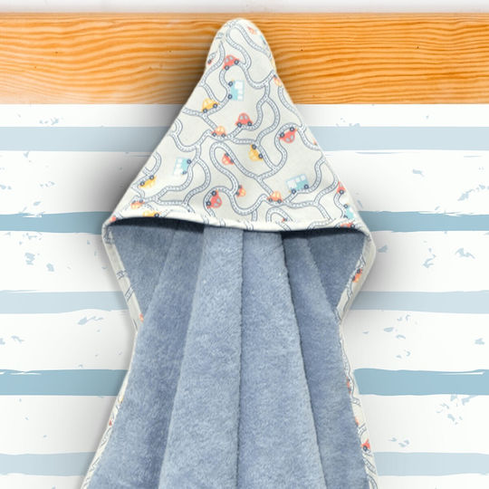 Baby Oliver Βρεφική Κάπα-Μπουρνούζι με Κουκούλα 75x75εκ.