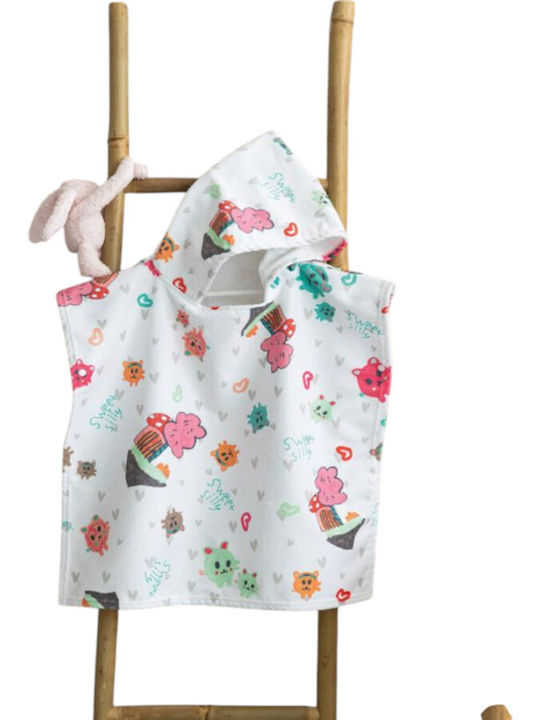 Palamaiki Baby Hooded Poncho Towel Multicolour 60x120cm