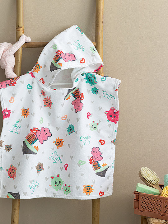 Palamaiki Baby Hooded Poncho Towel Multicolour 60x120cm