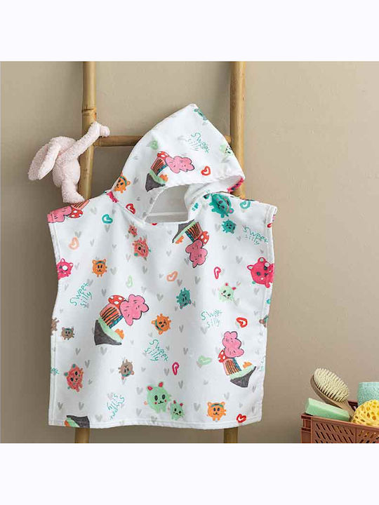 Palamaiki Baby Hooded Poncho Towel Multicolour 60x120cm