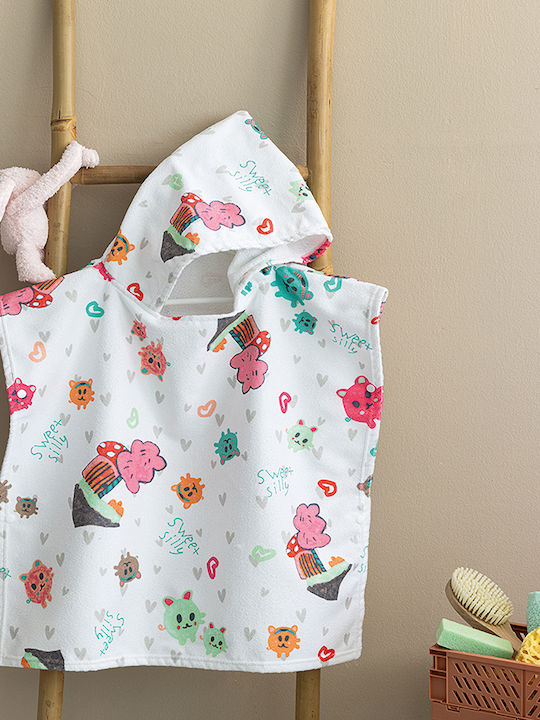 Palamaiki Baby Hooded Poncho Towel Multicolour 60x120cm