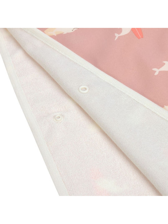 Laessig Baby Hooded Poncho Towel Dolphin Peach 60x60cm