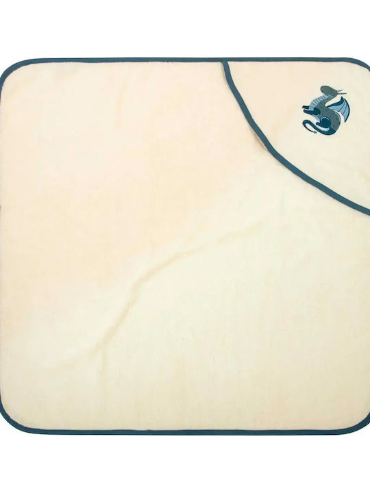 Greenwich Polo Club Βρεφική Κάπα-Μπουρνούζι με Κουκούλα Beige 80x80εκ.