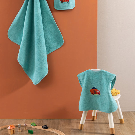 Palamaiki Baby Bath Set Hooded Joia Blue 60x75cm