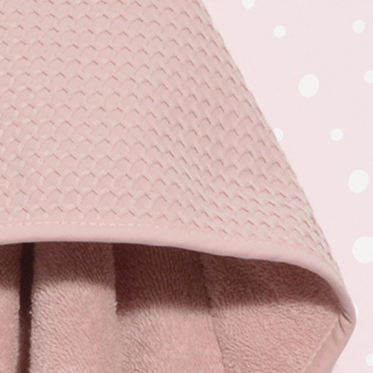 Baby Oliver Baby Hooded Towel Pink 75x75cm