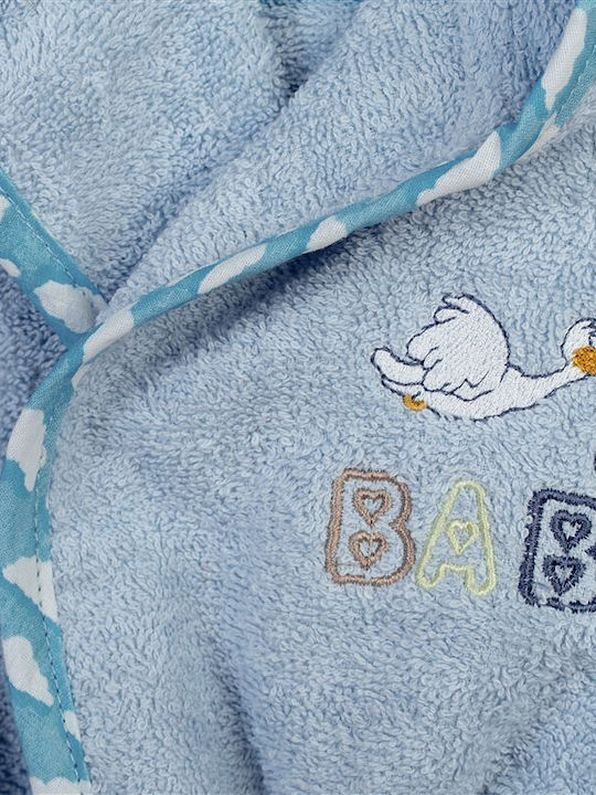 Dimcol Детски Халат Худи Stork Небесносин