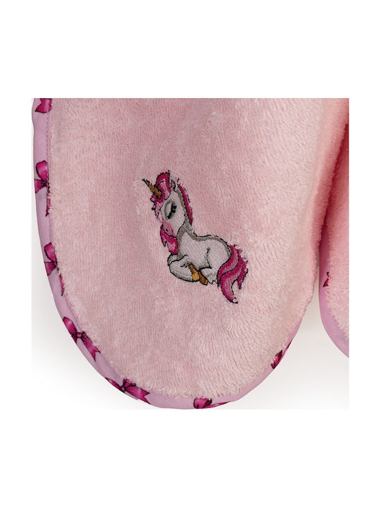 Dimcol Baby Bath Towel Hooded Unicorn Pink 75x85cm