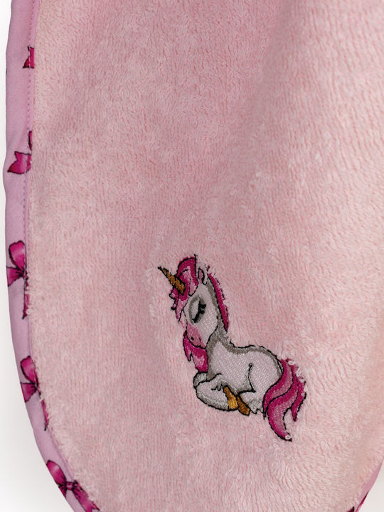 Dimcol Baby Bath Towel Hooded Unicorn Pink 75x85cm