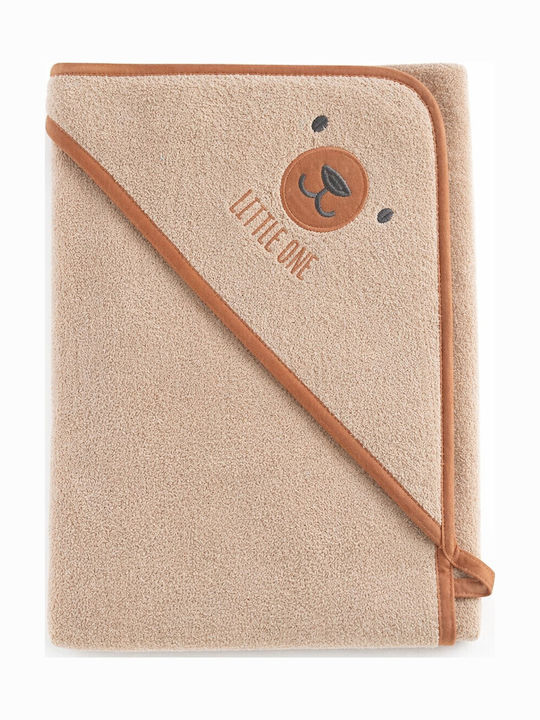 Beboulino Baby Hooded Towel Brown 75x75cm