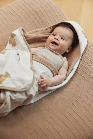 Jollein Baby-Badetuch mit Kapuze Teddy Bear 75x75cm
