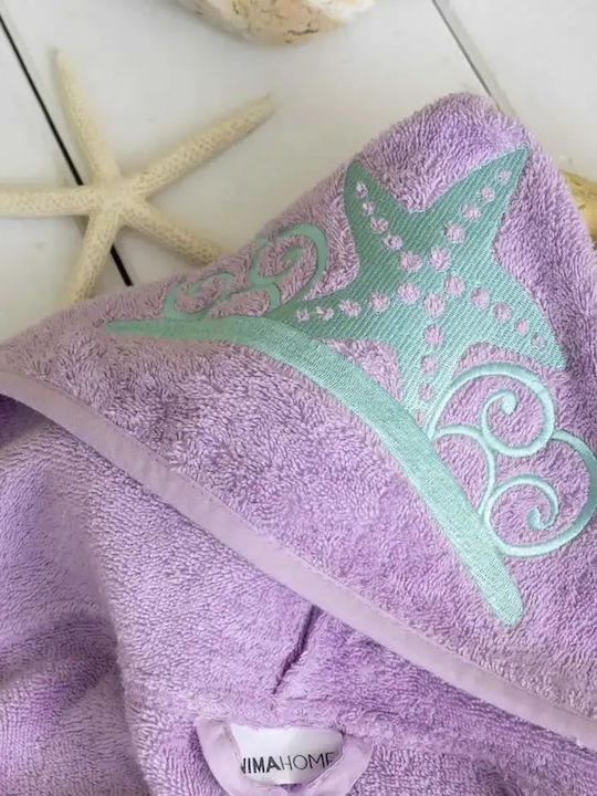 Nima Baby Hooded Bath Towel Pink 70x120cm