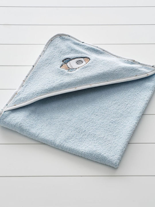 Vesta Home Hooded Baby Bath Towel Light Blue