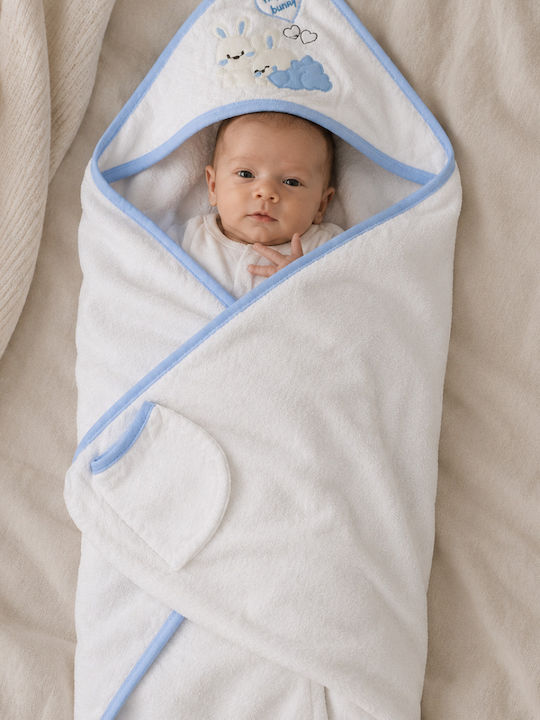 Kamtex Baby Baby-Badetuch mit Kapuzen 90x75cm