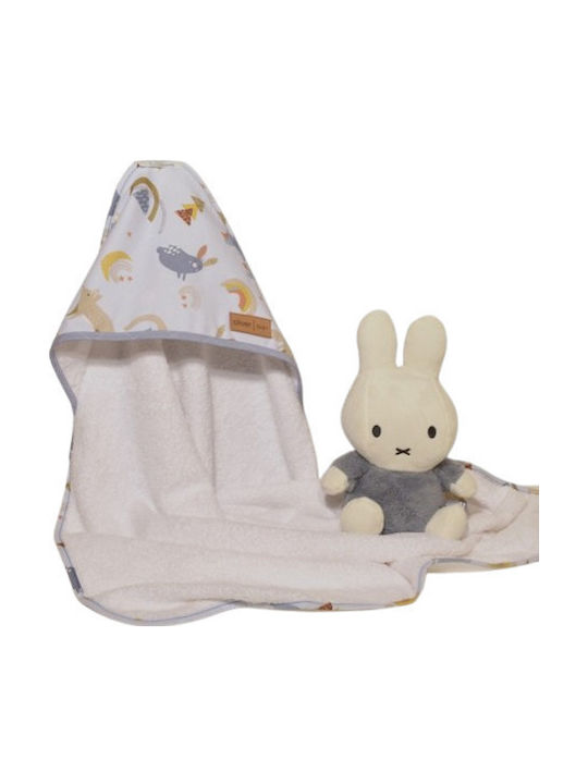 Baby Oliver Baby Bath Towel Hooded 100x100cm