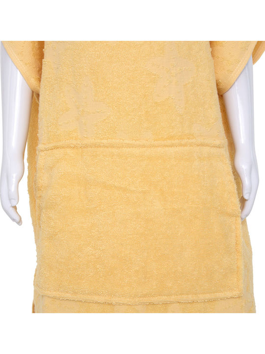 Baby Poncho Bathrobe Hooded Sea Yellow 55x70cm