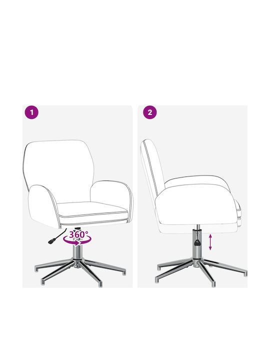 Swivel Visitor Chair with Arms in Black Colour 54x58x90cm 2 Pieces