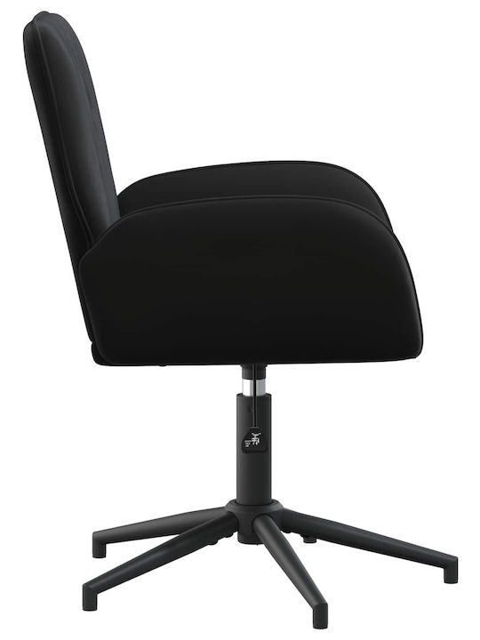 Drehbarer Besucherstuhl mit Armlehnen in Schwarz Farbe 54x55x90cm 2Stücke