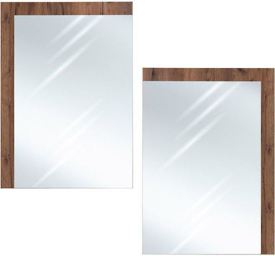 Fylliana Miami Asymmetrischer Schwarzer Wandspiegel 68x47cm 2 Stück Fylliana Miami Asymmetrischer Schwarzer Wandspiegel 68x47cm 2 Stück