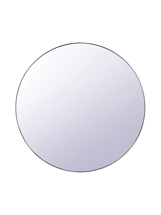 Zaros Wall Mirror with Black Frame Diameter 55cm 1pcs