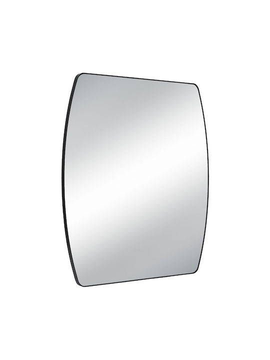 Iliadis Wandspiegel Asymmetrisch mit Schwarzem Metallischem Rahmen 75,5x65,5cm