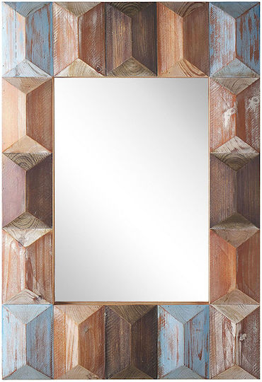 90 cm Wandspiegel Dunkles Holz Hizote 90 cm Wandspiegel Dunkles Holz Hizote