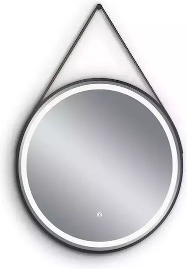 Mirrors & More Fine Negru Și Iluminare LED Diametru 60cm Mirrors & More Fine Negru Și Iluminare LED Diametru 60cm