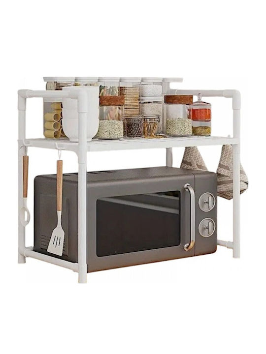 Metal Microwave Oven Stand 50.5x27x51cm White