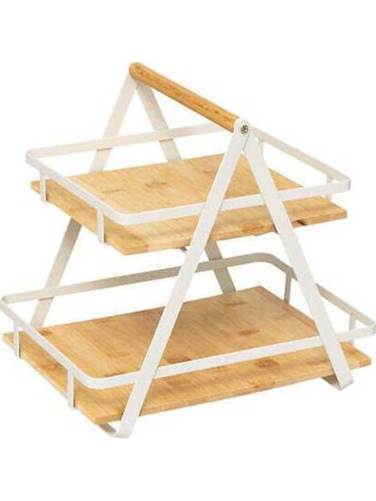 5Five Επιτραπέζια Βάση Bamboo 30.5x22.5x29εκ. Λευκή
