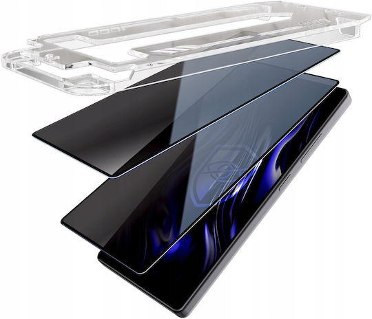 3mk Pack 2 Tempered Glass Iphone 16 Pro Max Privacy Transparent Black