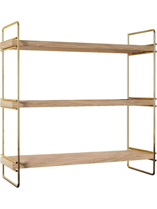 Hanah Home Настолна Металик Стойка 45x16x40см Жълта