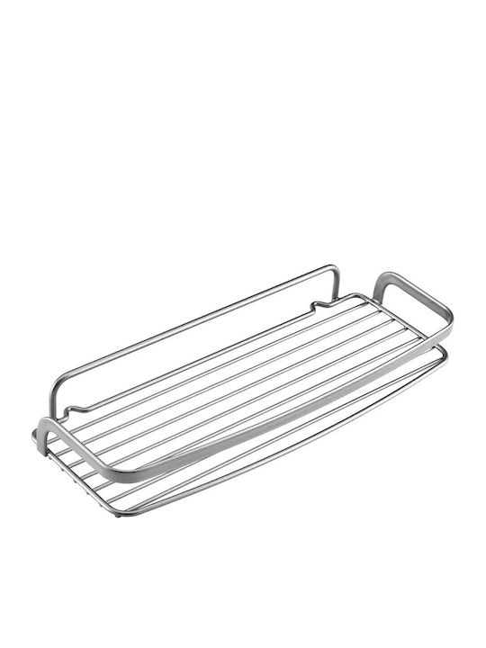 Metaltex Επιτραπέζια Βάση Eureka Μεταλλική 30x12x4εκ. Ασημί
