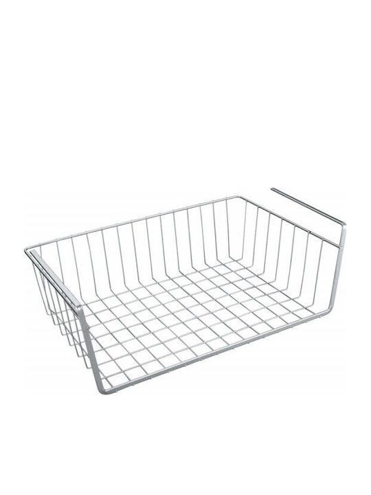 Κρεμαστό Ράφι Μεταλλικό 40x26x14εκ. Ασημί