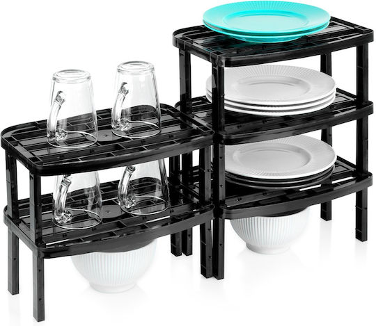 Vilde Suport De Masă Din Plastic 31x22x14.5cm 5 Bucăți Negru