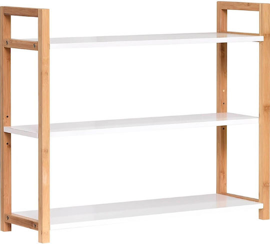 MRShome Επιτραπέζια Βάση Bamboo 64x20x53εκ. Λευκή MRShome Επιτραπέζια Βάση Bamboo 64x20x53εκ. Λευκή