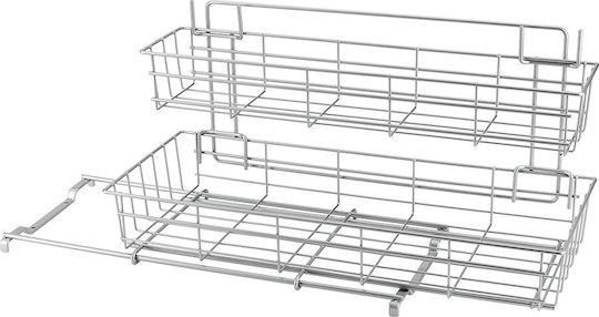 Metaltex Ραφιέρα Ντουλαπιού Limpio Μεταλλική 50x20x28εκ. Ασημί