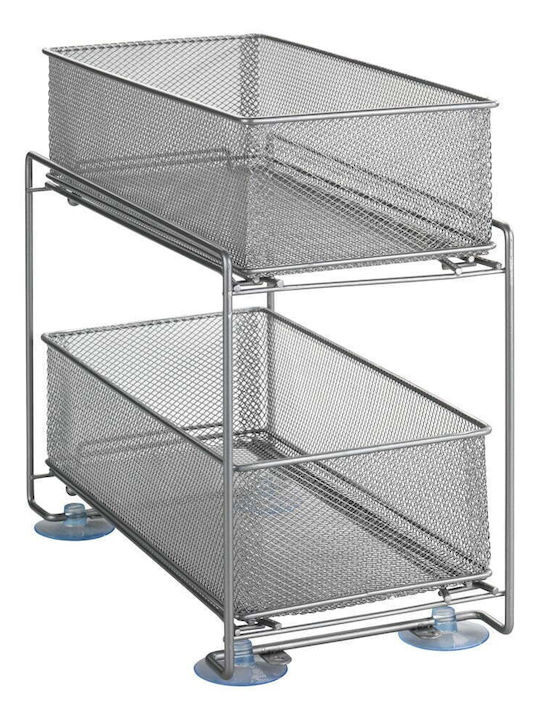 Wenko Επιτραπέζια Βάση Μεταλλική 34x9.5x16εκ. Ασημί