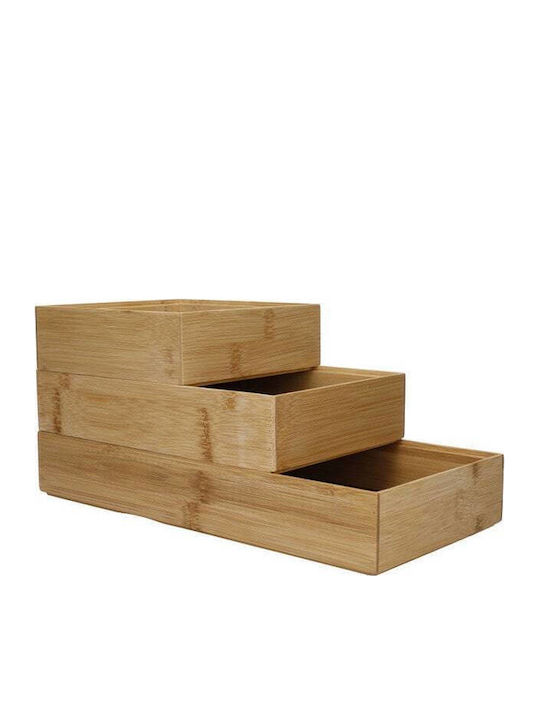 Copco Wooden Kitchen Organization Shelf Rack 3 Pieces Beige