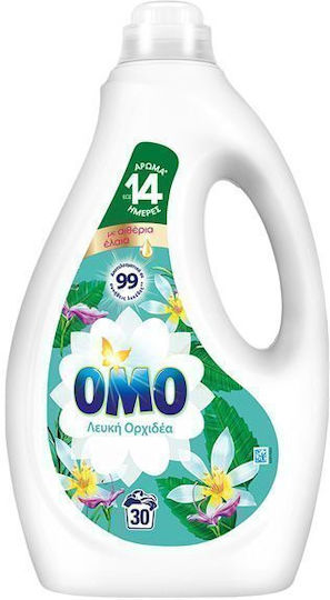Omo Υγρό Απορρυπαντικό με Άρωμα Λευκή Ορχιδέα για Λευκά Ρούχα 1.65lt (30 Μεζούρες)