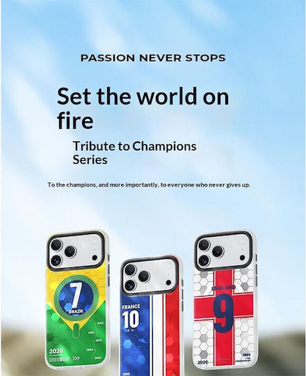 Benks D3 Football Theme Magsafe Σκληρή Θήκη Σιλικόνης Brazilian Wilderness Apple Iphone 17 Pro Max
