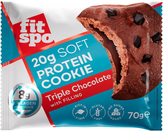 Fit Spo Biscuits Protein With Chips & Filling Triple Chocolate 1pcs 70gr