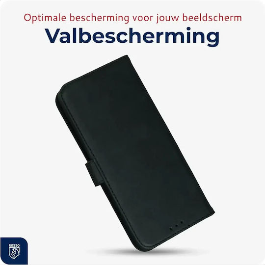 Husă OnePlus Nord 6 Rosso Deluxe din piele portofel negru 8719246588822