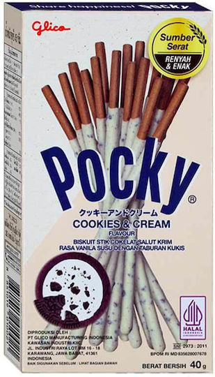 Pocky Kekse Stäbchen Mit Topping Cookies & Cream 1Stück 40gr