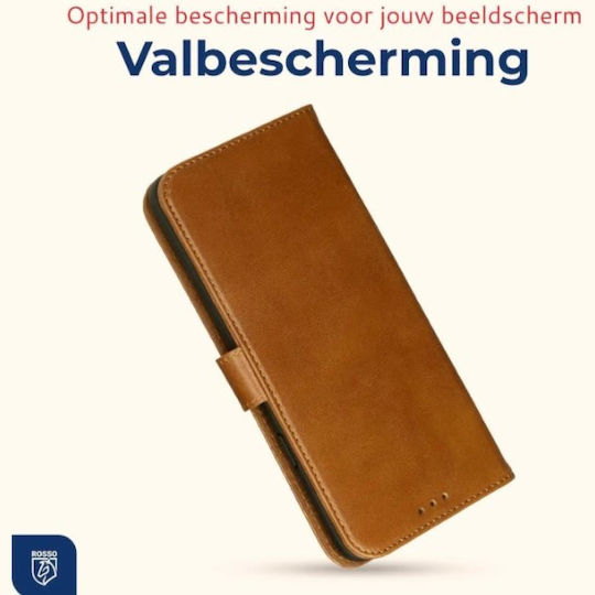 Handyhülle Oneplus Nord 6 Rosso Deluxe Leder Brieftasche Braun 8719246588839