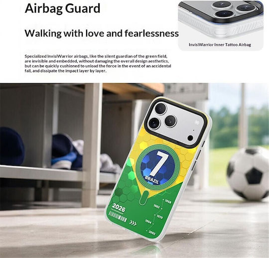 Benks D3 Football Theme Magsafe Σκληρή Θήκη Σιλικόνης Double Crown Gaul Apple Iphone 17 Pro Max